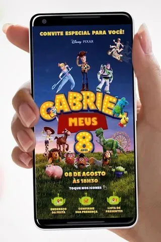 Exemplo de convite digital personalizado